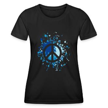 Éclaboussure de couleur de symbole de paix - T-shirt sport Femme - noir - Devant - AI Model Female 172 light (172cm)
