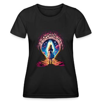 Portal To Wonderland - Women's Functional T-Shirt - black - Front - AI Model Female 172 light (172cm)