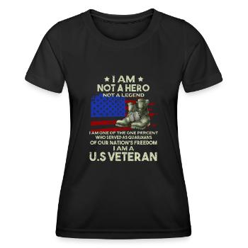 Vétéran du Vietnam - T-shirt sport Femme - noir - Devant - AI Model Female 172 light (172cm)