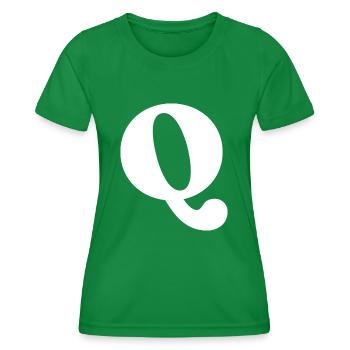 Letter q - Women's Functional T-Shirt - kelly green - Front - AI Model Female 172 dark (172cm)