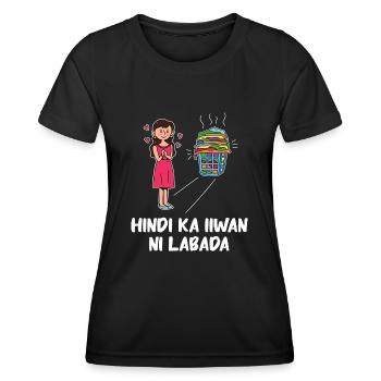 Design de lingerie Fil-Am pour les fiers Pinoys - T-shirt sport Femme - noir - Devant - AI Model Female 172 light (172cm)