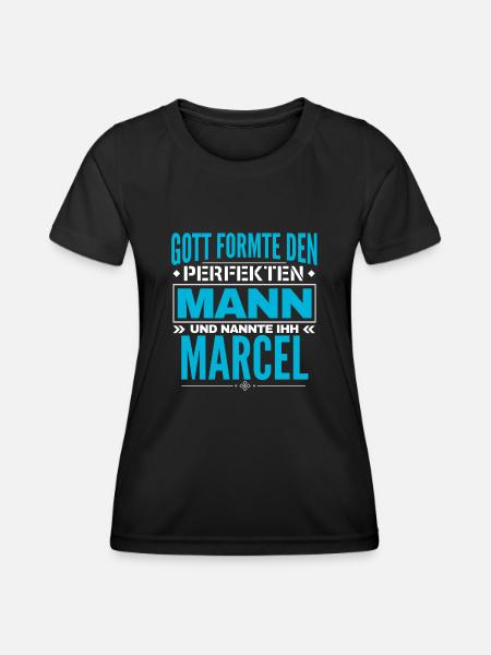 Marcel Name Design - Frauen Funktions-T-Shirt - Schwarz