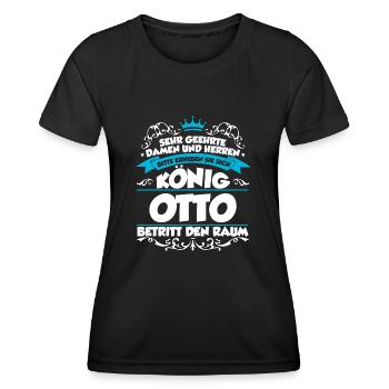 Otto Name Design - Frauen Funktions-T-Shirt - Schwarz - Vorne - AI Model Female 172 light (172cm)