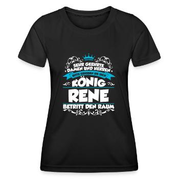 Rene Name Design - Frauen Funktions-T-Shirt - Schwarz - Vorne - AI Model Female 172 light (172cm)