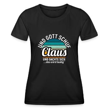 Collin - Frauen Funktions-T-Shirt - Schwarz - Vorne - AI Model Female 172 light (172cm)