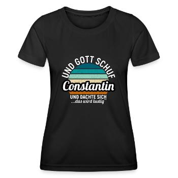 Daniel - Frauen Funktions-T-Shirt - Schwarz - Vorne - AI Model Female 172 light (172cm)