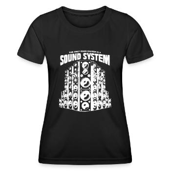 The only good system is a soundsystem - Women's Functional T-Shirt - black - Front - AI Model Female 172 light (172cm)