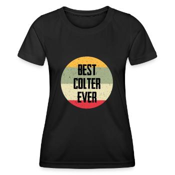 Le meilleur Colter de tous les temps - T-shirt sport Femme - noir - Devant - AI Model Female 172 light (172cm)