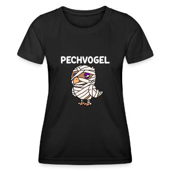 Porte-malheur - T-shirt sport Femme - noir - Devant - AI Model Female 172 light (172cm)