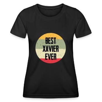 Le meilleur Xavier de tous les temps - T-shirt sport Femme - noir - Devant - AI Model Female 172 light (172cm)