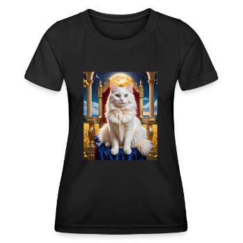 Cat - Frauen Funktions-T-Shirt - Schwarz - Vorne - AI Model Female 172 light (172cm)