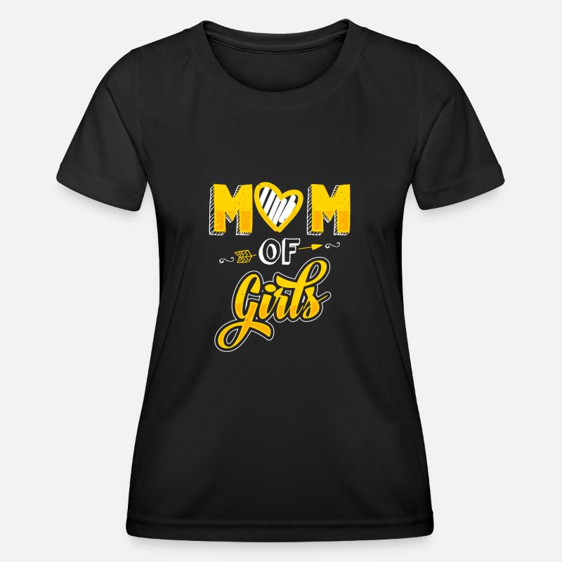 Mutter von Mädchen - Muttertag - Geschenk - Frauen Funktions-T-Shirt - Schwarz