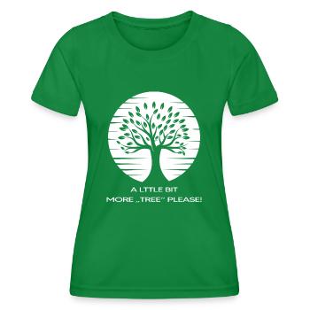 tree mega bonsai natural forest outdoor more trees - Women's Functional T-Shirt - kelly green - Front - AI Model Female 172 dark (172cm)