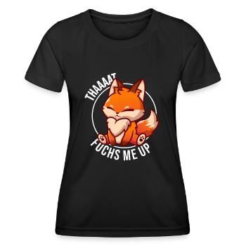 fuchs fox that fuchs me up - Frauen Funktions-T-Shirt - Schwarz - Vorne - AI Model Female 172 light (172cm)