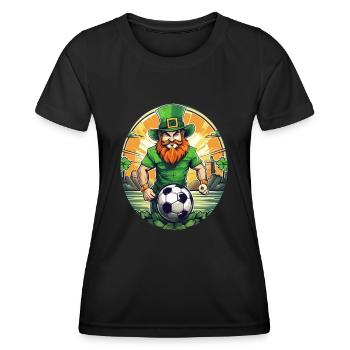 Football Trèfle de la Saint-Patrick - T-shirt sport Femme - noir - Devant - AI Model Female 172 light (172cm)