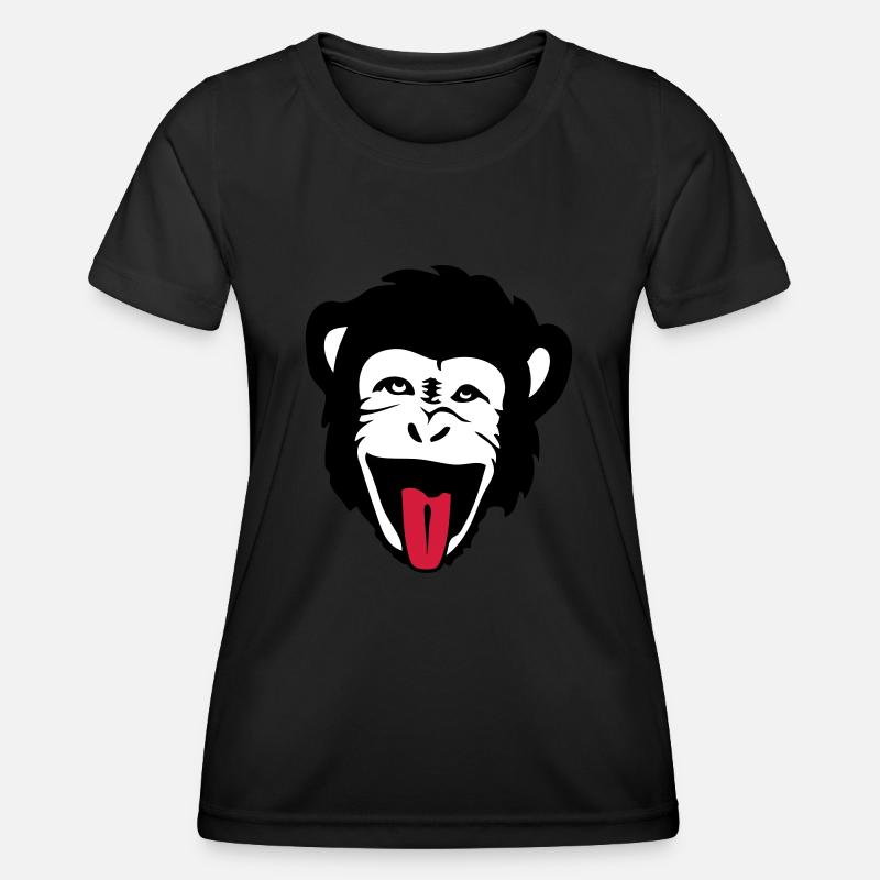 monkey gorilla monkey Header1 - Women's Functional T-Shirt - black
