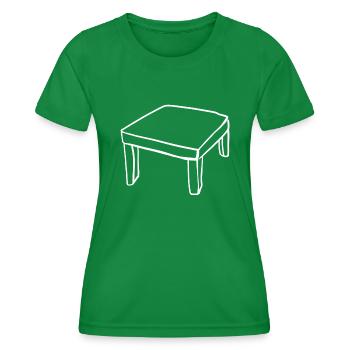 Tisch Möbel Cartoon symbol - Frauen Funktions-T-Shirt - Kelly Green - Vorne - AI Model Female 172 dark (172cm)