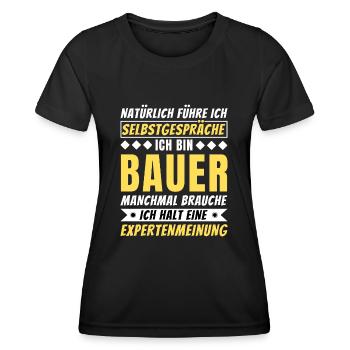 Ich führe Selbstgespräche - Bauer Edition - Frauen Funktions-T-Shirt - Schwarz - Vorne - AI Model Female 172 light (172cm)