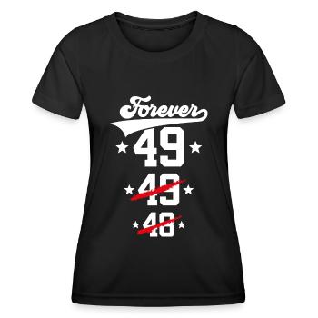 50. GEBURTSTAG FOREVER 49 - Frauen Funktions-T-Shirt - Schwarz - Vorne - AI Model Female 172 light (172cm)