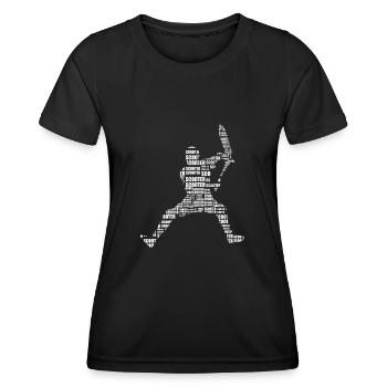 Freestyle Scooter - Frauen Funktions-T-Shirt - Schwarz - Vorne - AI Model Female 172 light (172cm)
