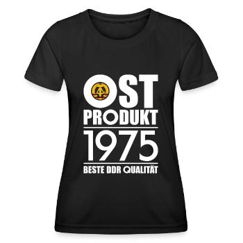 OSTPRODUKT 1975 DDR OSSI 51. GEBURTSTAG - Frauen Funktions-T-Shirt - Schwarz - Vorne - AI Model Female 172 light (172cm)