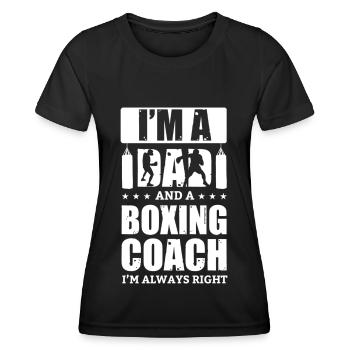 Boxen Boxer Boxerin Boxkampf Boxtraining - Frauen Funktions-T-Shirt - Schwarz - Vorne - AI Model Female 172 light (172cm)