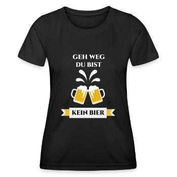Geh weg du bist kein Bier - Volksfest Mallorca - Frauen Funktions-T-Shirt - Schwarz - Vorne - AI Model Female 172 light (172cm)