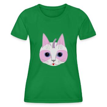 Kitty Lotta, Porträt - Frauen Funktions-T-Shirt - Kelly Green - Vorne - AI Model Female 172 dark (172cm)
