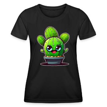 Mein kleiner grüner Kaktus - Frauen Funktions-T-Shirt - Schwarz - Vorne - AI Model Female 172 light (172cm)