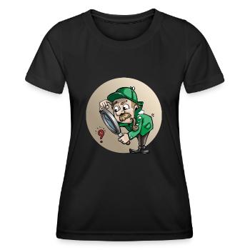detective private eye investigator1 - Women's Functional T-Shirt - black - Front - AI Model Female 172 light (172cm)