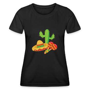 Mexiko - Design Shirt - Frauen Funktions-T-Shirt - Schwarz - Vorne - AI Model Female 172 light (172cm)