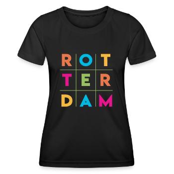 Rotterdam - Netherlands - Holland - Randstad - Women's Functional T-Shirt - black - Front - AI Model Female 172 light (172cm)