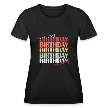 Birthday - Frauen Funktions-T-Shirt - Schwarz - Vorne - AI Model Female 172 light (172cm)