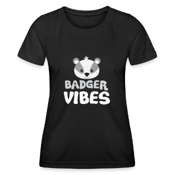 Dachs Stimmung - Frauen Funktions-T-Shirt - Schwarz - Vorne - AI Model Female 172 light (172cm)