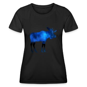 Moose at night - Women's Functional T-Shirt - black - Front - AI Model Female 172 light (172cm)