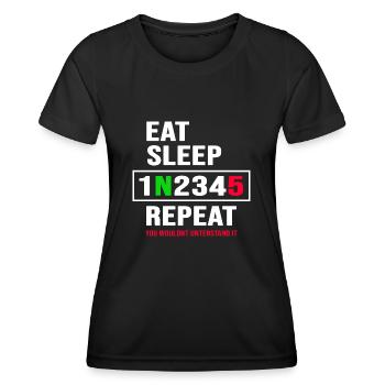 Motorcycle motor-biker Motorcyclist - Women's Functional T-Shirt - black - Front - AI Model Female 172 light (172cm)