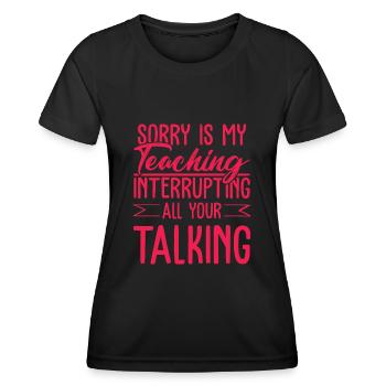 Learning teacher - Women's Functional T-Shirt - black - Front - AI Model Female 172 light (172cm)