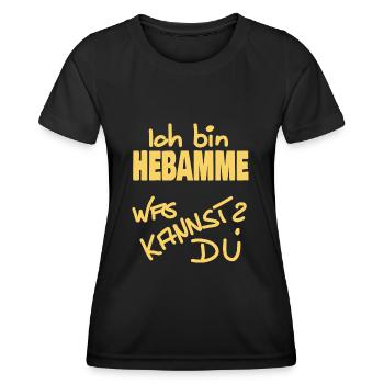 Ich bin Hebamme - Frauen Funktions-T-Shirt - Schwarz - Vorne - AI Model Female 172 light (172cm)