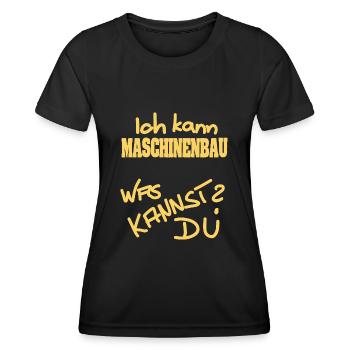 Ich heiße Maschinenbau - Frauen Funktions-T-Shirt - Schwarz - Vorne - AI Model Female 172 light (172cm)
