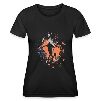 Soccer derrière Color Splash - T-shirt sport Femme - noir - Devant - AI Model Female 172 light (172cm)