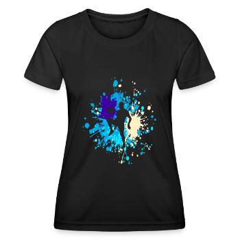 Astuces de football Color Splash - T-shirt sport Femme - noir - Devant - AI Model Female 172 light (172cm)