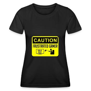 Frustrated Gamer deposit, gift voucher for Gamers - Women's Functional T-Shirt - black - Front - AI Model Female 172 light (172cm)