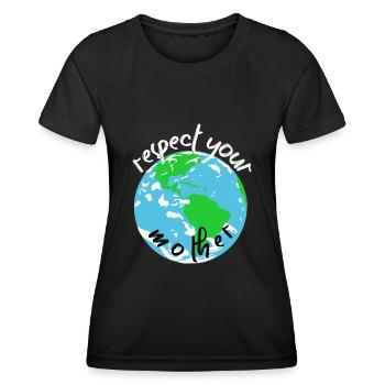 Naturschutz Klima Naturschützer Meer - Frauen Funktions-T-Shirt - Schwarz - Vorne - AI Model Female 172 light (172cm)