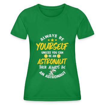 Découverte en apesanteur spatiale - T-shirt sport Femme - vert - Devant - AI Model Female 172 dark (172cm)
