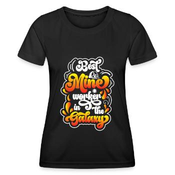 Kohle Spitzhacke Grube - Frauen Funktions-T-Shirt - Schwarz - Vorne - AI Model Female 172 light (172cm)