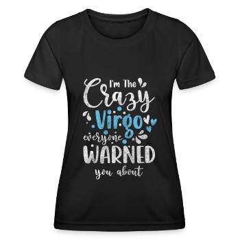 Signe du zodiaque Septembre Élément Zodiaque - T-shirt sport Femme - noir - Devant - AI Model Female 172 light (172cm)
