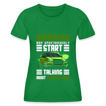 Elektromobilität Leise Elektro Klima - Frauen Funktions-T-Shirt - Kelly Green - Vorne - AI Model Female 172 dark (172cm)