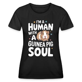 Meerschweinchen - Frauen Funktions-T-Shirt - Schwarz - Vorne - AI Model Female 172 light (172cm)