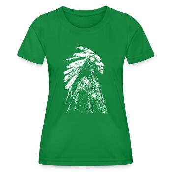 Indianer Native American Indigenous - Women's Functional T-Shirt - kelly green - Front - AI Model Female 172 dark (172cm)