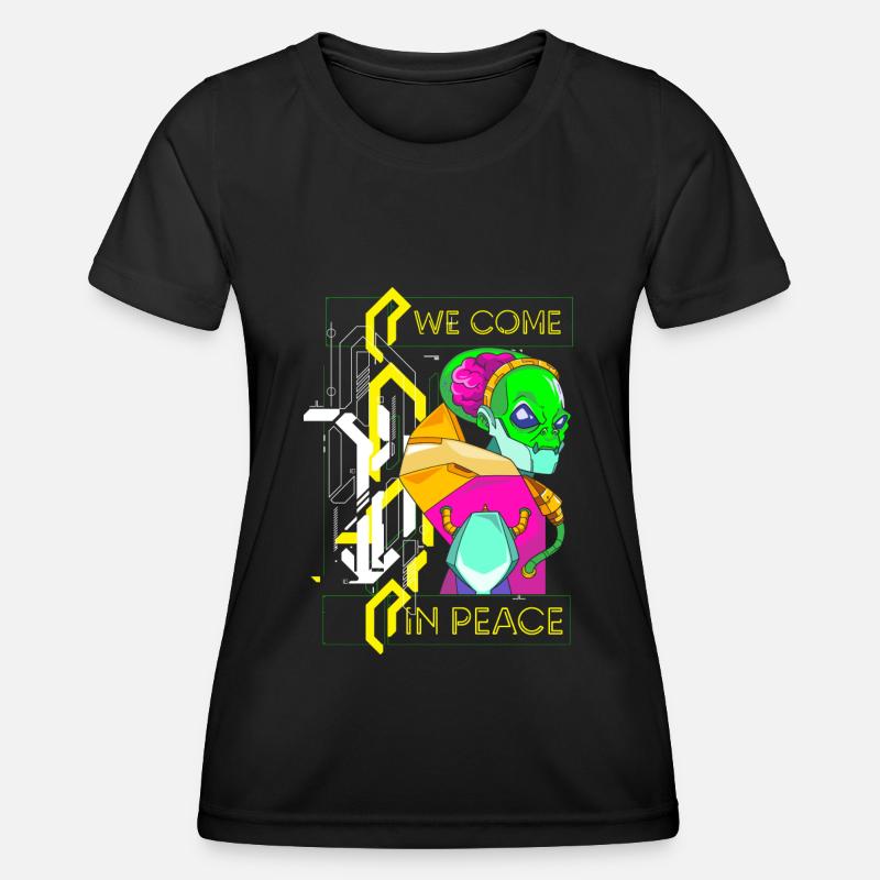 Future Retro Synthwave Scifi - Women's Functional T-Shirt - black